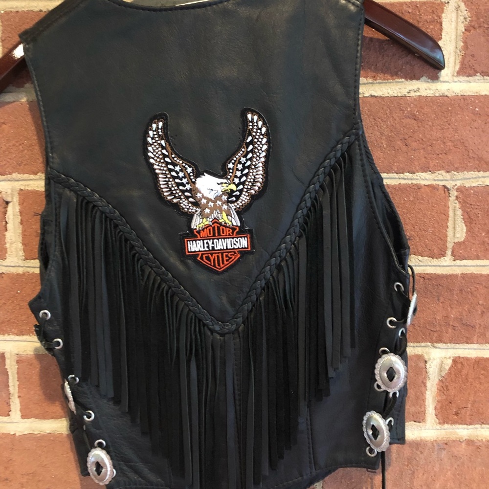 Leather Harley Davidson vest